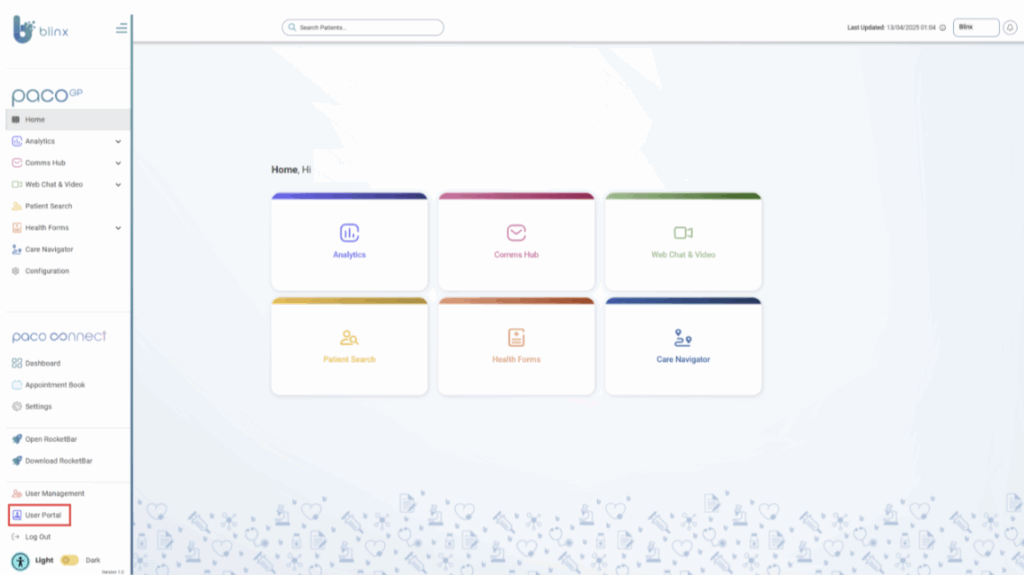 PACO User Portal